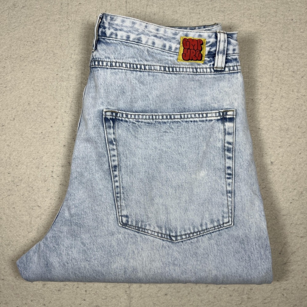 Empyre Easynow Jeans Mens 34x28 Blue Acid Wash Relaxed‎ Tapered Denim Y2K